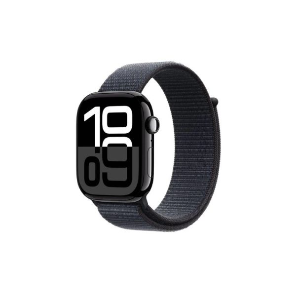 Apple Watch Series 10 GPS 42mm Jet Black Aluminium Case+Ink SportLoop MWWG3