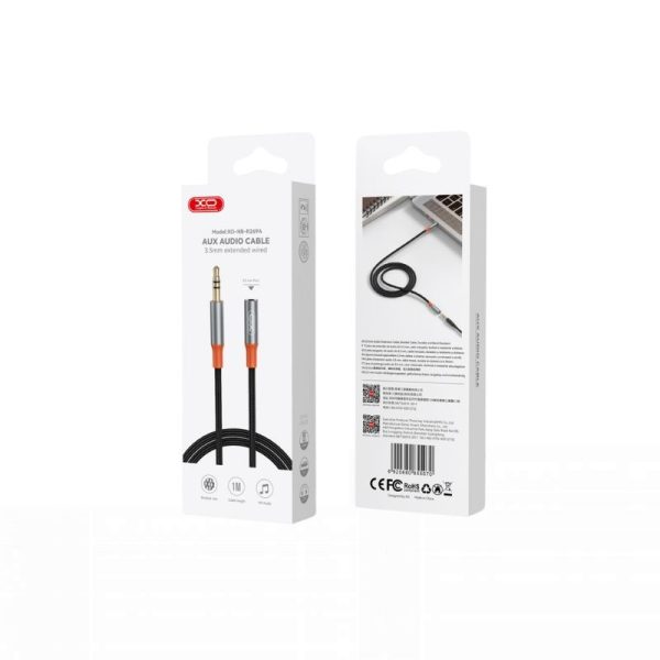 Audio adapter XO NB-R269A 3,5mm na 3,5mm 1m Black